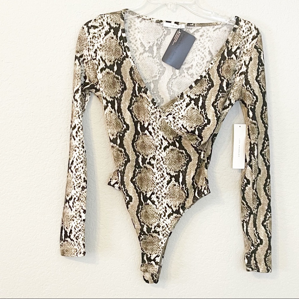Timing Snake Thong Bodysuit NWT